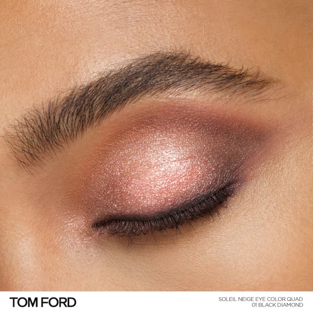 NWB TOM FORD Soleil Neige Eye Color Quad Eyeshadow 01 Black Diamond 0.24 oz/7 g - Picture 5 of 8